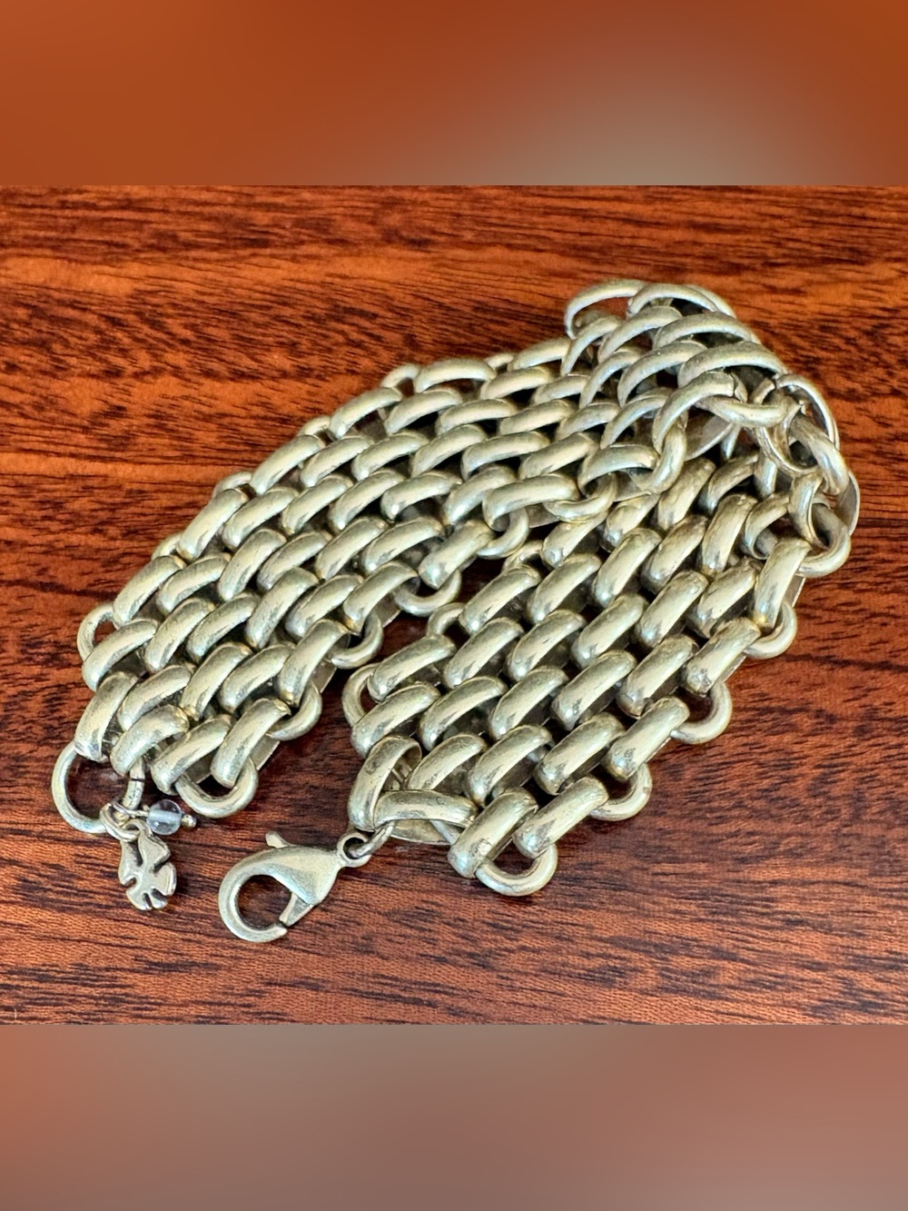 Lucky Brand Gold Women’s Chainmail Bracelet with Lobster Clasp